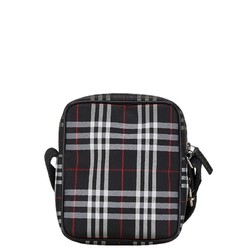 Burberry Nova Check Shoulder Bag Red Black PVC Women's BURBERRY