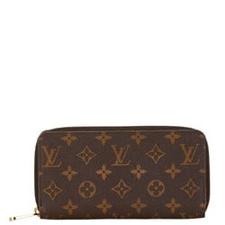 Louis Vuitton Monogram Zippy Wallet Round Long M41895 Brown PVC Women's LOUIS VUITTON