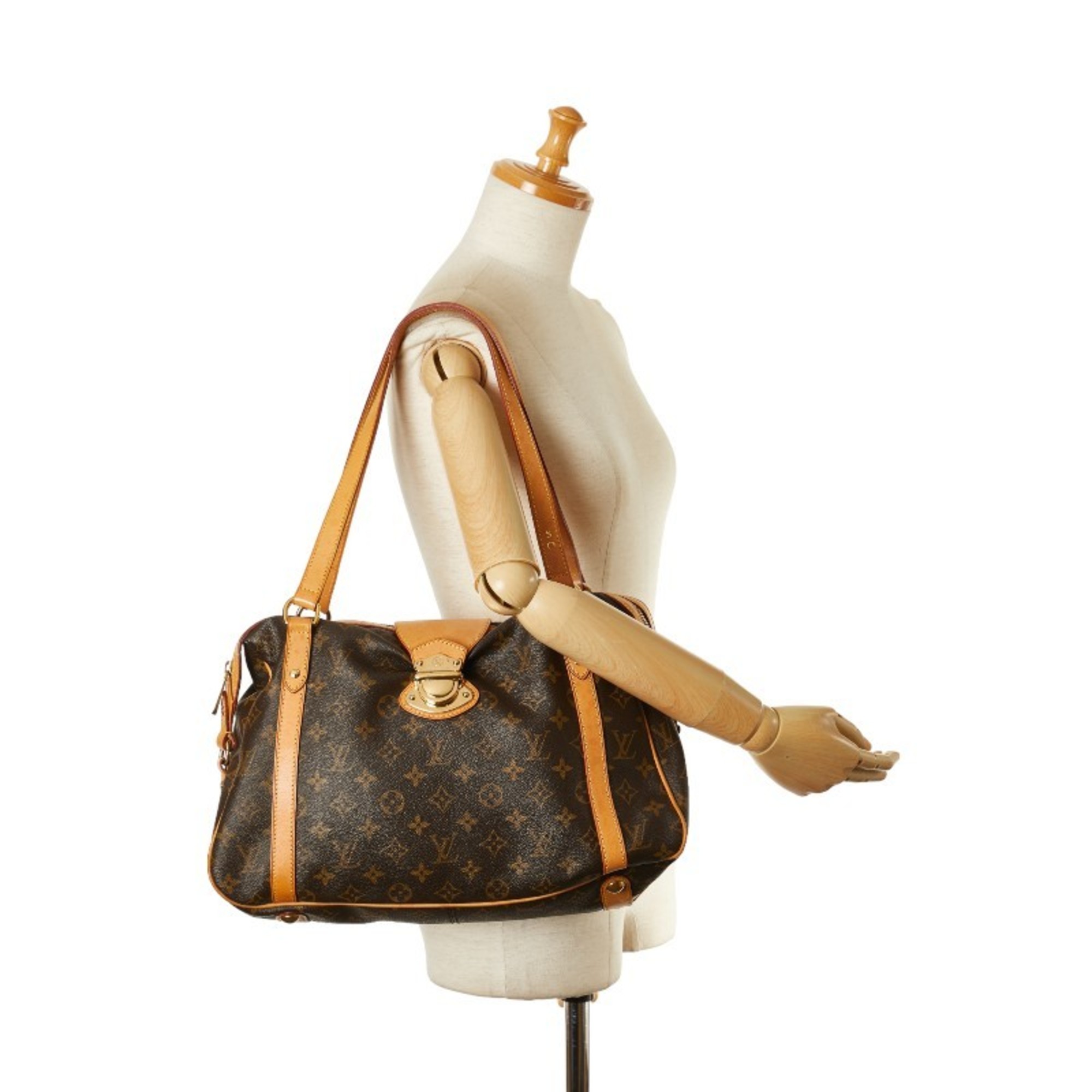 Louis Vuitton Monogram Stresa PM Handbag Shoulder Bag M51186 Brown PVC Leather Women's LOUIS VUITTON