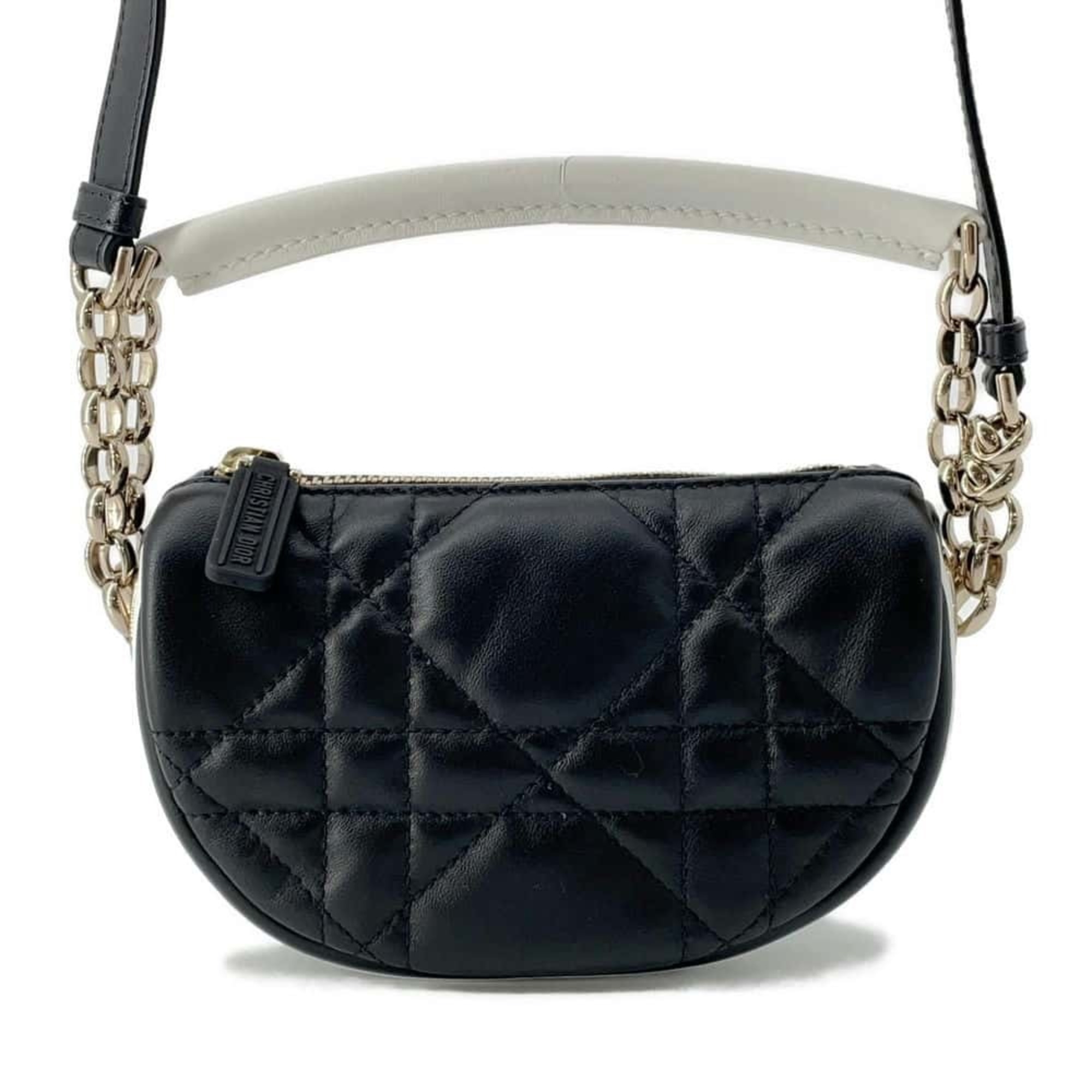 Christian Dior Handbag Vibe Micro Hobo Bag S7200ONOA 2way Shoulder Black White