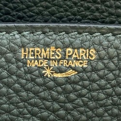 Hermes Birkin 35 Vert Fonce Gold Handbag Togo □F stamp HERMES Star mark