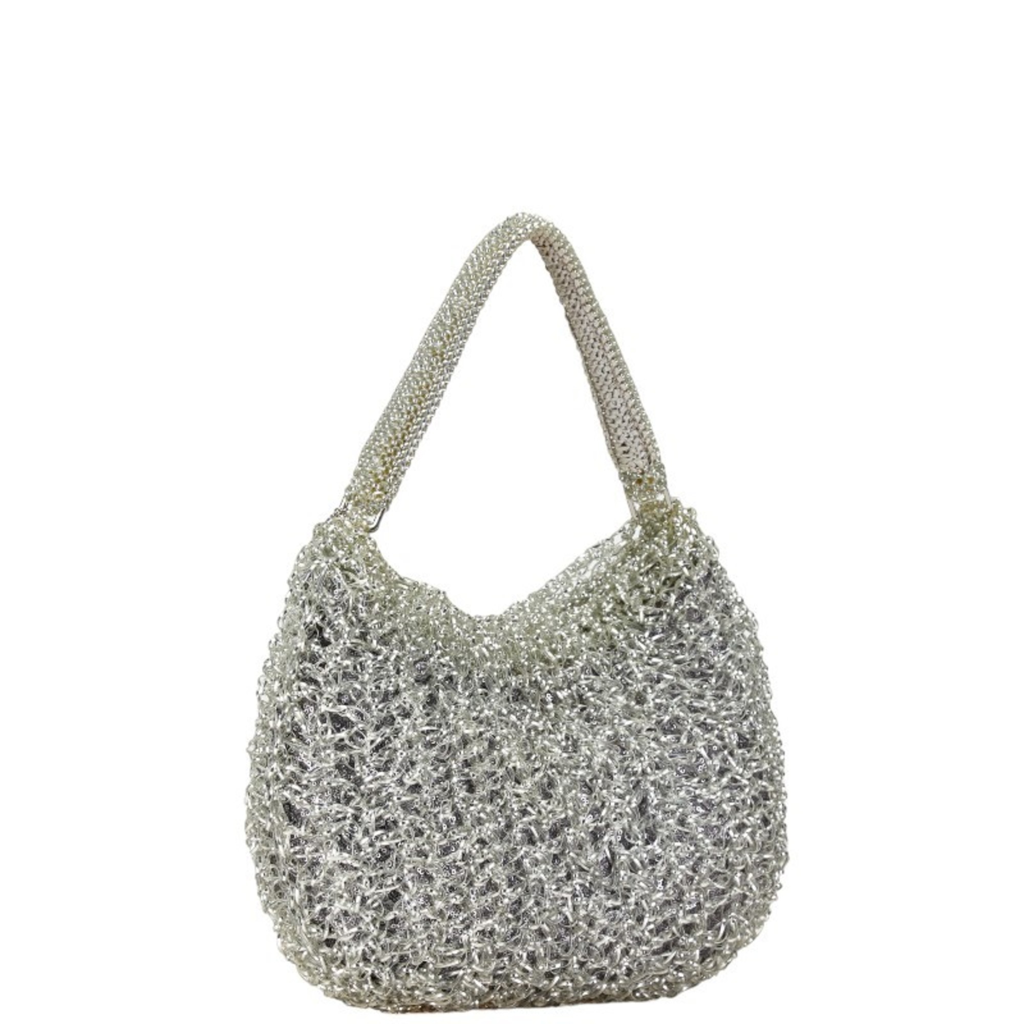 ANTEPRIMA BRILLANTE Sequin Wire Tote Bag Silver Vinyl Sequins Women's