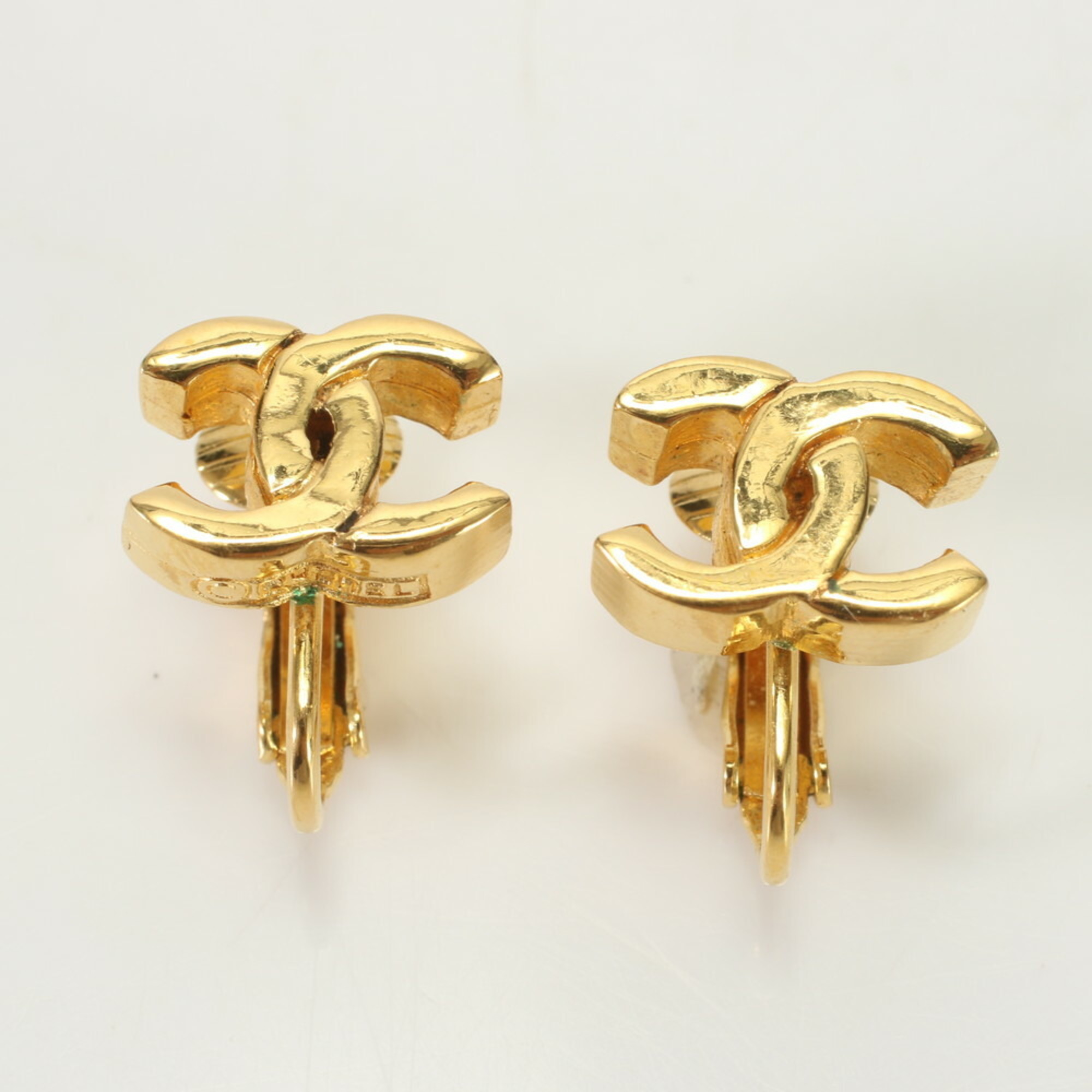 Chanel 233 Coco Mark Earrings Gold Women's EEM 0726-E1