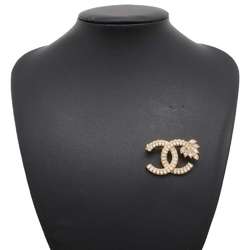 Chanel Brooch Coco Mark Rhinestone B 22K CHANEL