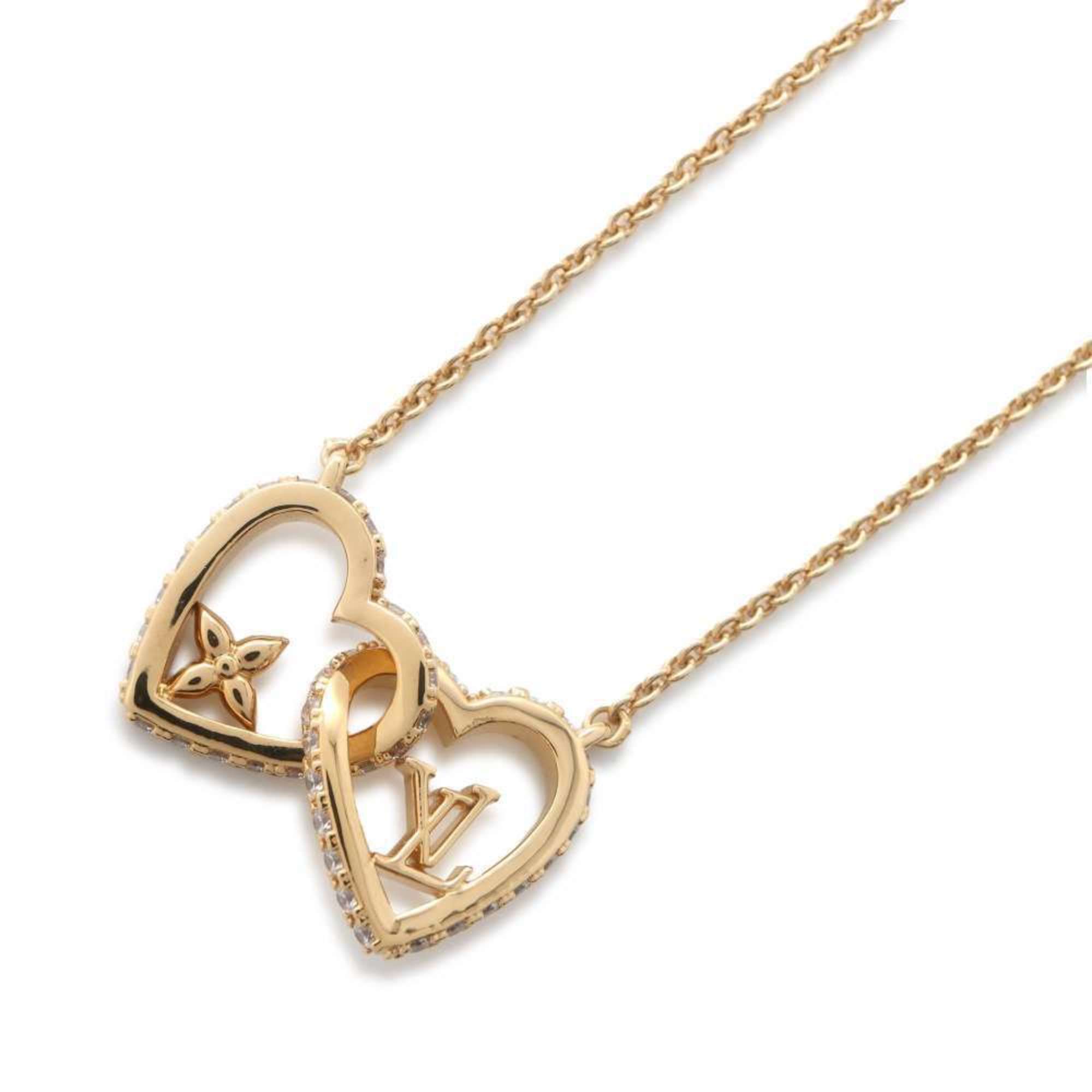 Louis Vuitton Necklace My LV Love Rhinestone Heart M01733