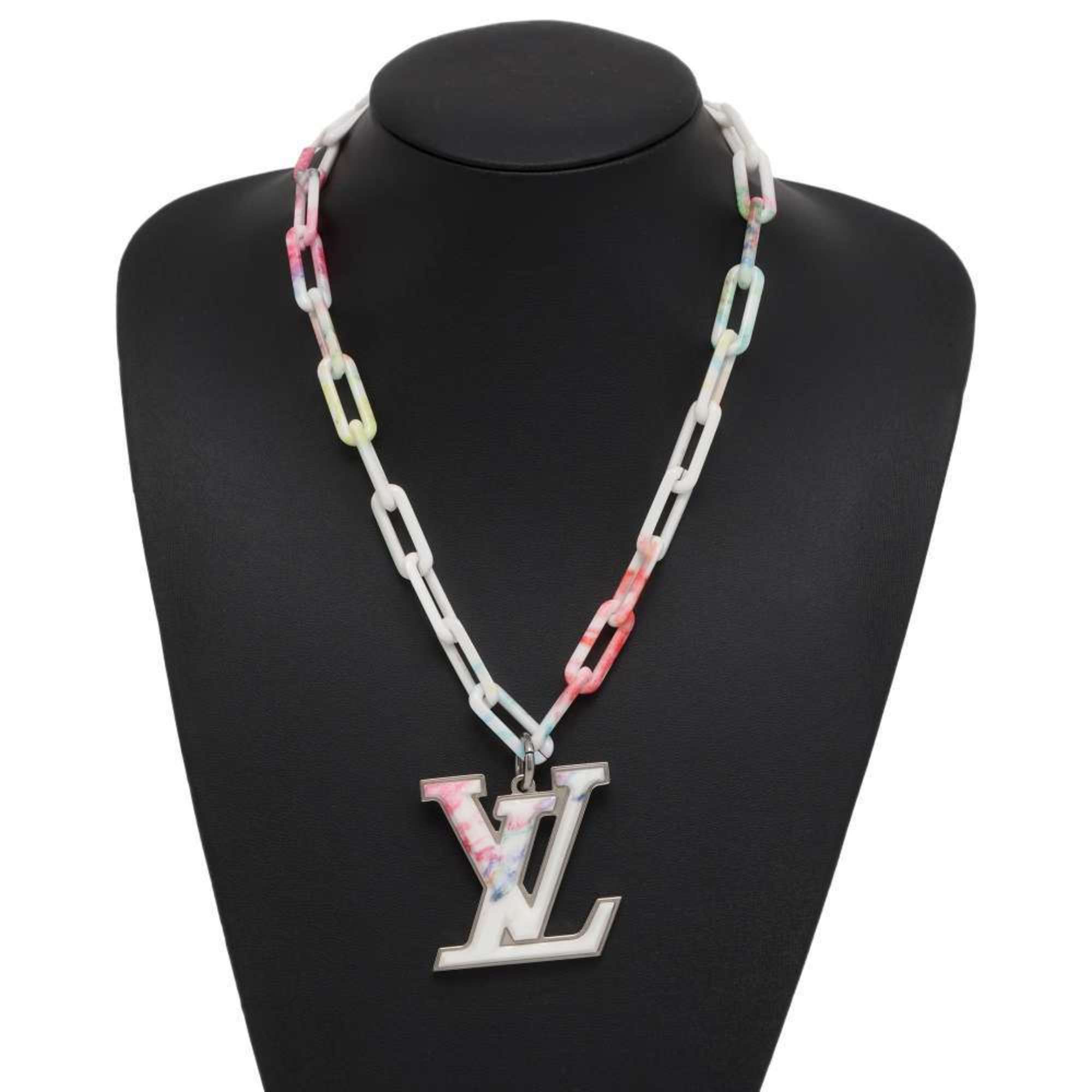 Louis Vuitton Necklace Collier LV Pastel MP2850 LOUIS VUITTON White