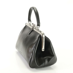 Prada Leather Tote Handbag Black Women's ERM AM11-10