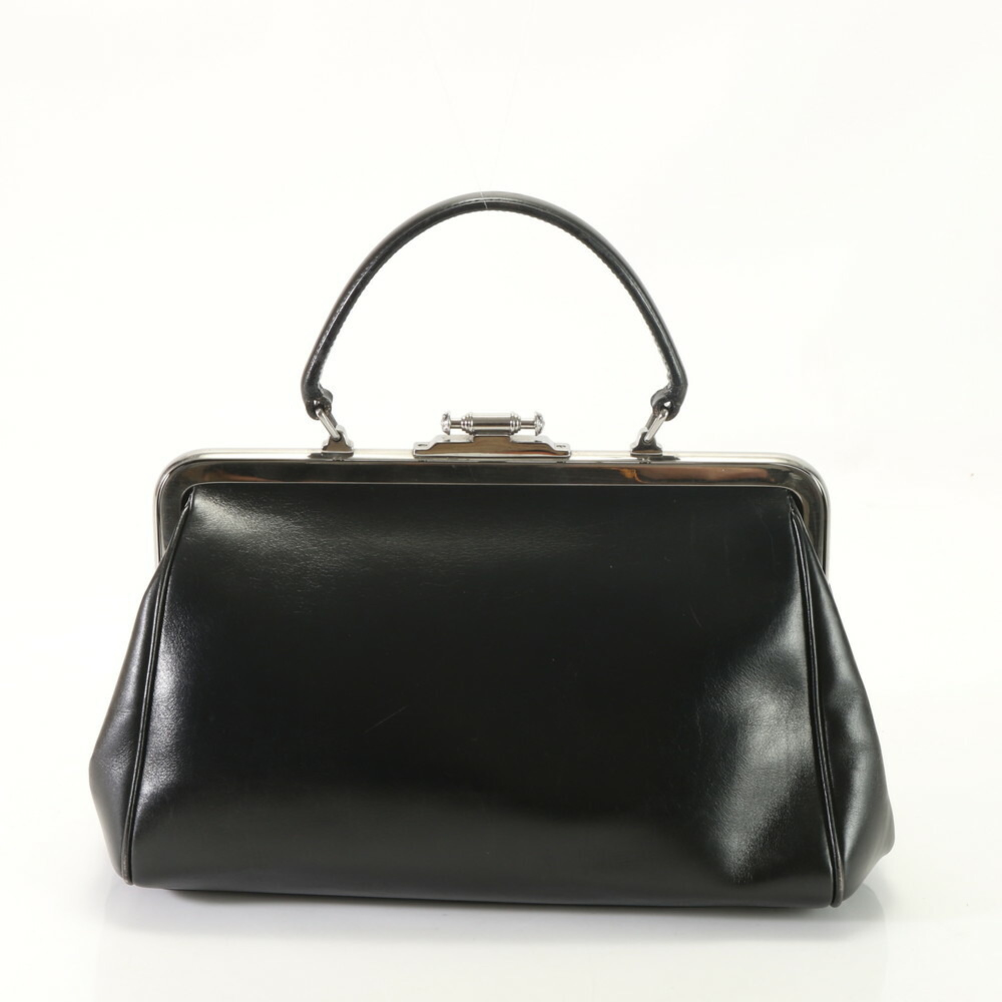 Prada Leather Tote Handbag Black Women's ERM AM11-10