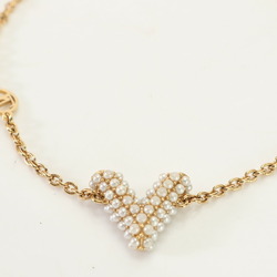 Louis Vuitton LV Bracelet Essential V Pearl M68361 Gold Women's ERM 0731-R15