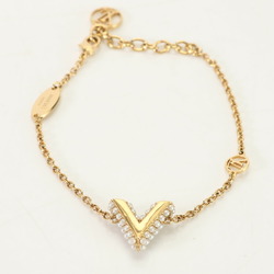 Louis Vuitton LV Bracelet Essential V Pearl M68361 Gold Women's ERM 0731-R15