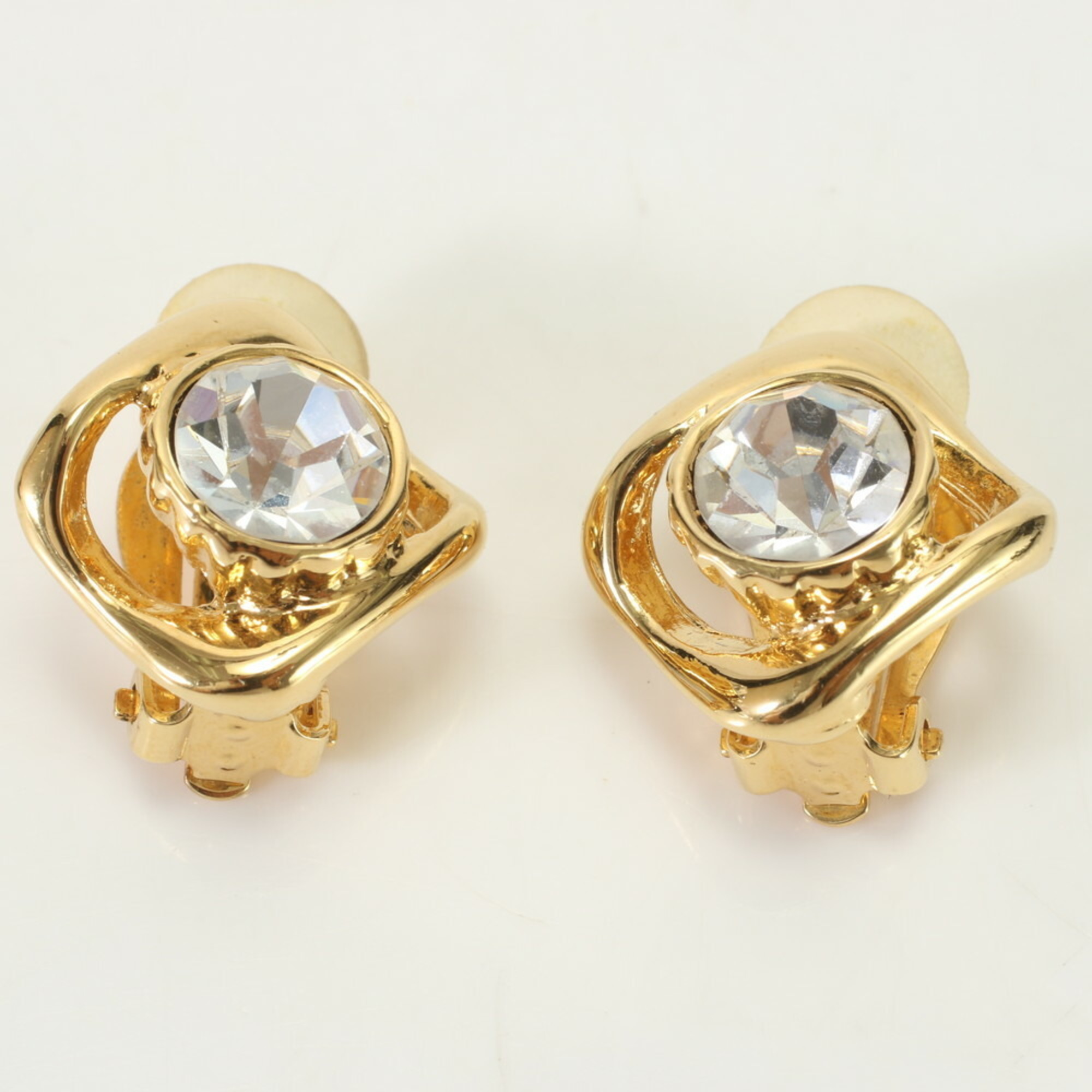 Yves Saint Laurent YSL Bejeweled Earrings Gold Women's EEM 0726-E4