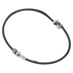 Louis Vuitton Cordage Choker Necklace MP1682 Black Leather Women's LOUIS VUITTON