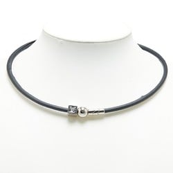 Louis Vuitton Cordage Choker Necklace MP1682 Black Leather Women's LOUIS VUITTON