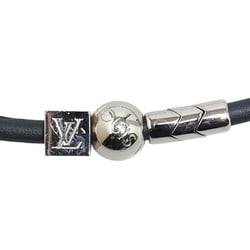 Louis Vuitton Cordage Choker Necklace MP1682 Black Leather Women's LOUIS VUITTON