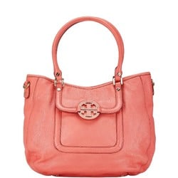 Tory Burch Amanda handbag, pink leather, women's