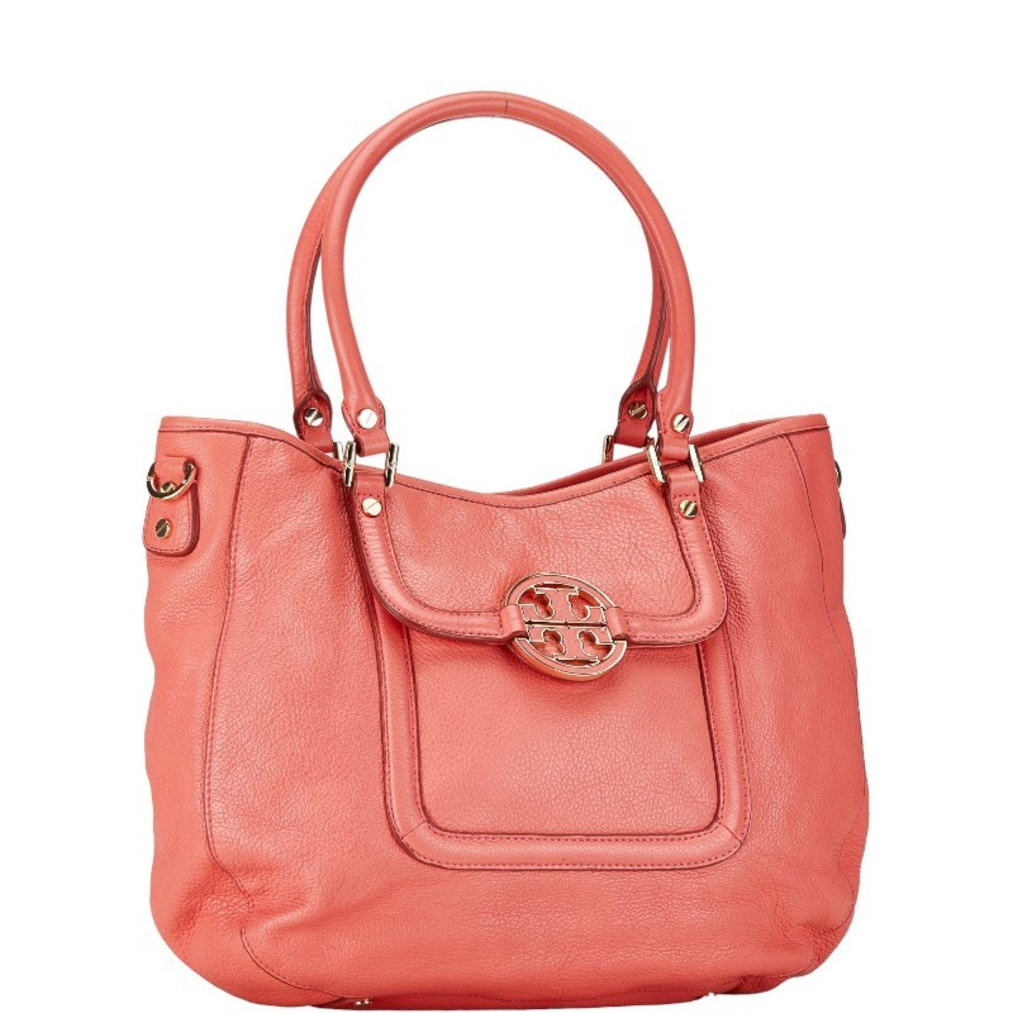 Tory Burch Amanda handbag, pink leather, women's