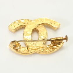 Chanel Coco Mark Brooch Gold Rhinestone Women's ERM 0731-R21