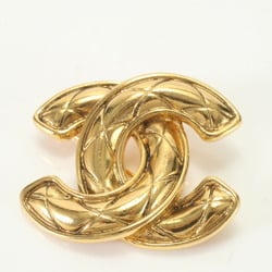 Chanel Matelasse Coco Mark Brooch Gold Women's EEM 0726-E13