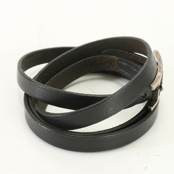 Hermes Api 3 Leather Bracelet Choker Black Women's ERM 0731-R12