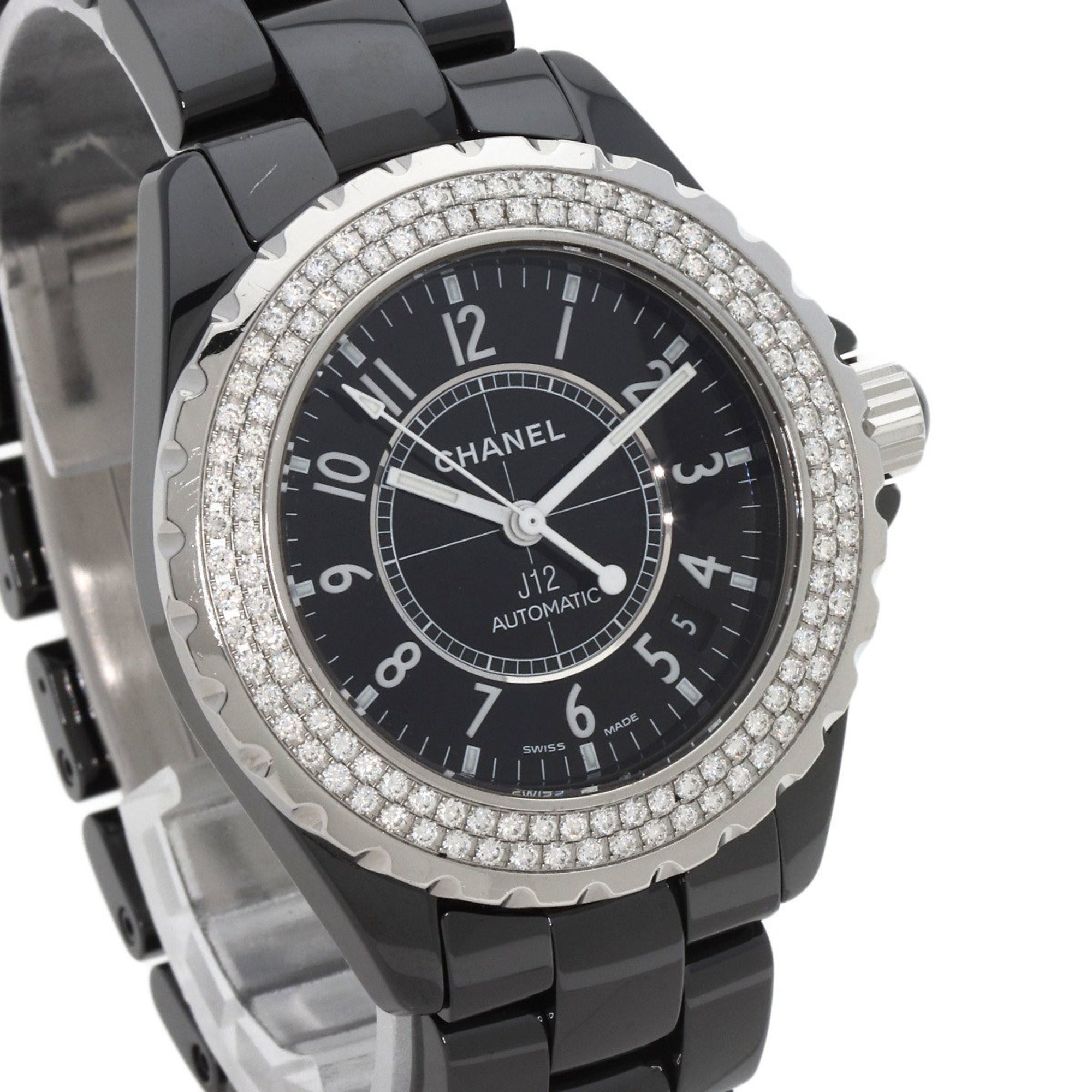 Chanel H0950 J12 38mm Bezel Diamond Date Watch Ceramic Men's CHANEL