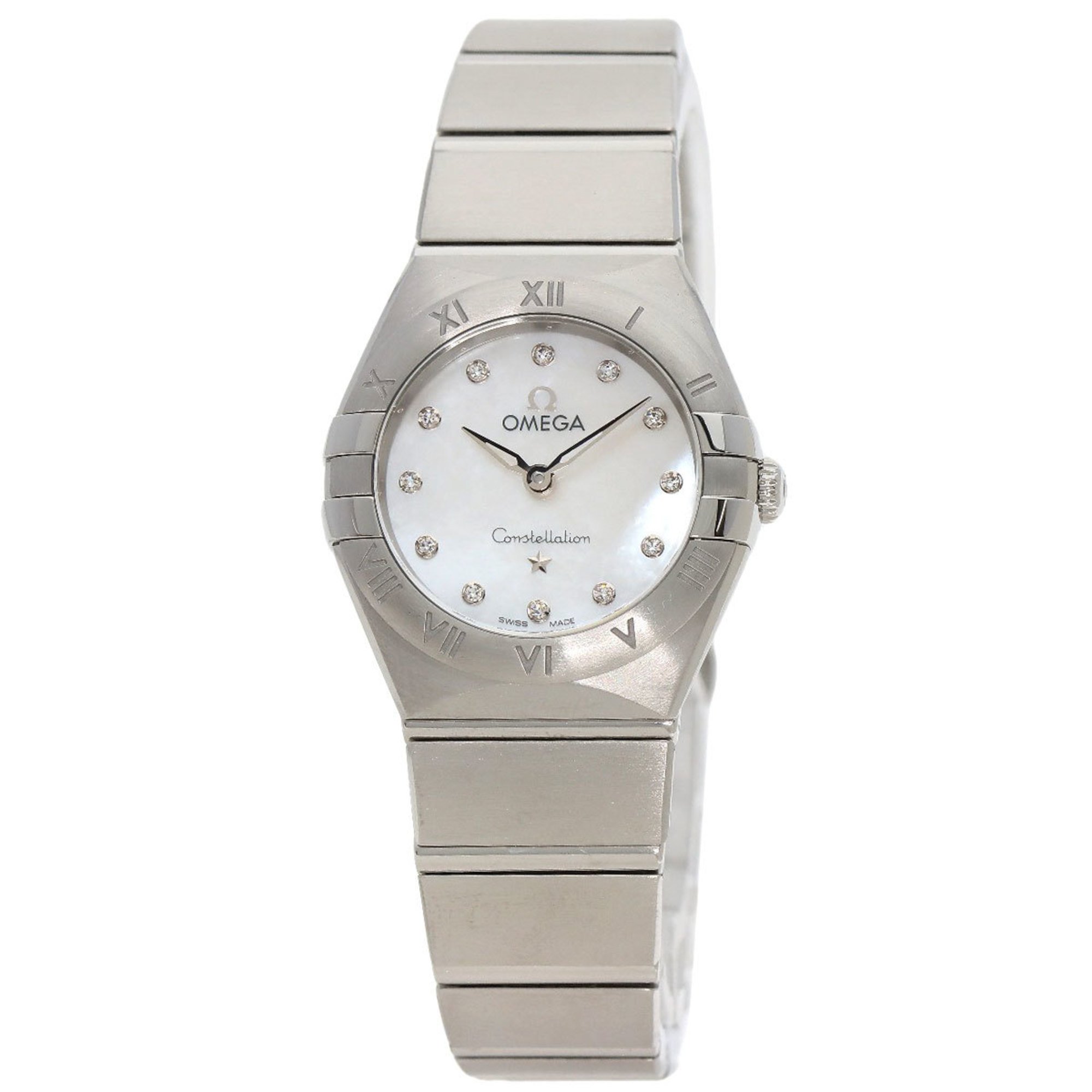 OMEGA 131.10.25.60.55.001 Constellation Manhattan 12P Diamond Watch Stainless Steel SS Ladies