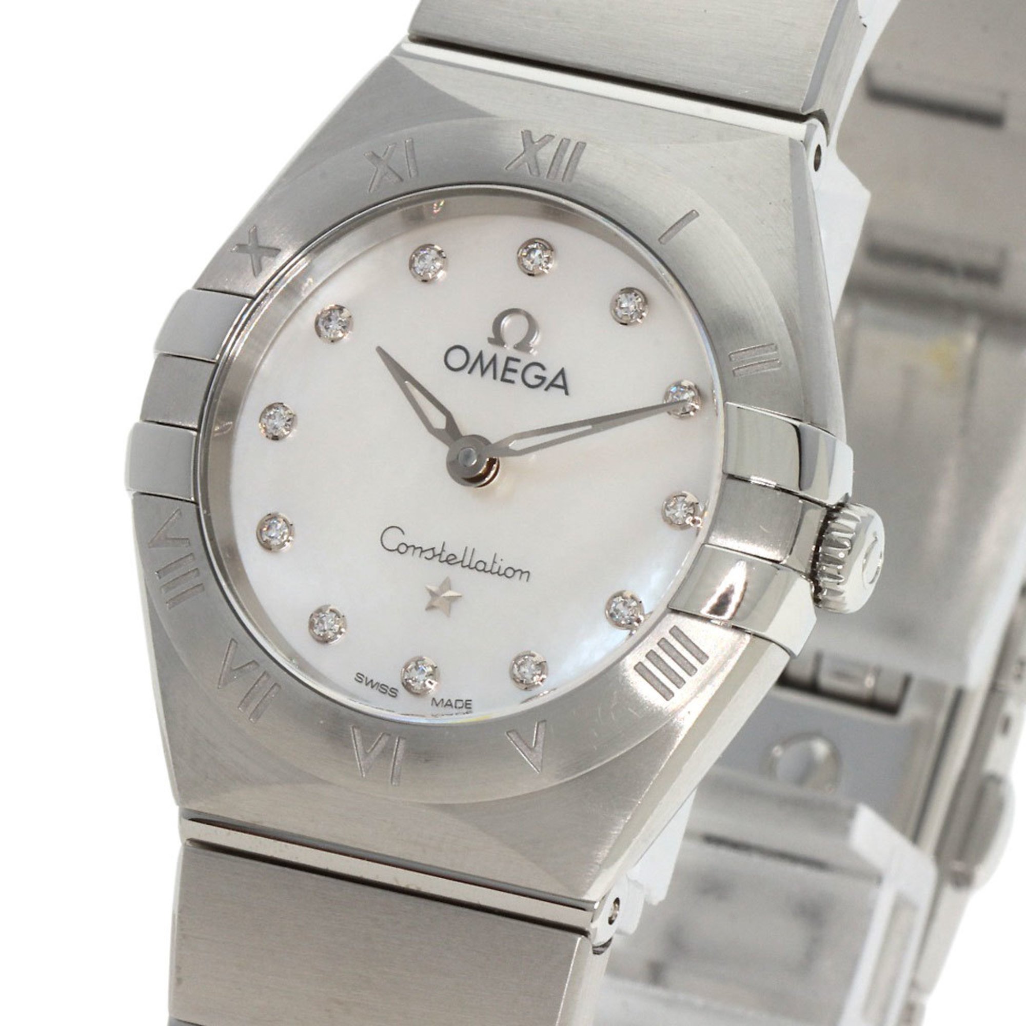 OMEGA 131.10.25.60.55.001 Constellation Manhattan 12P Diamond Watch Stainless Steel SS Ladies