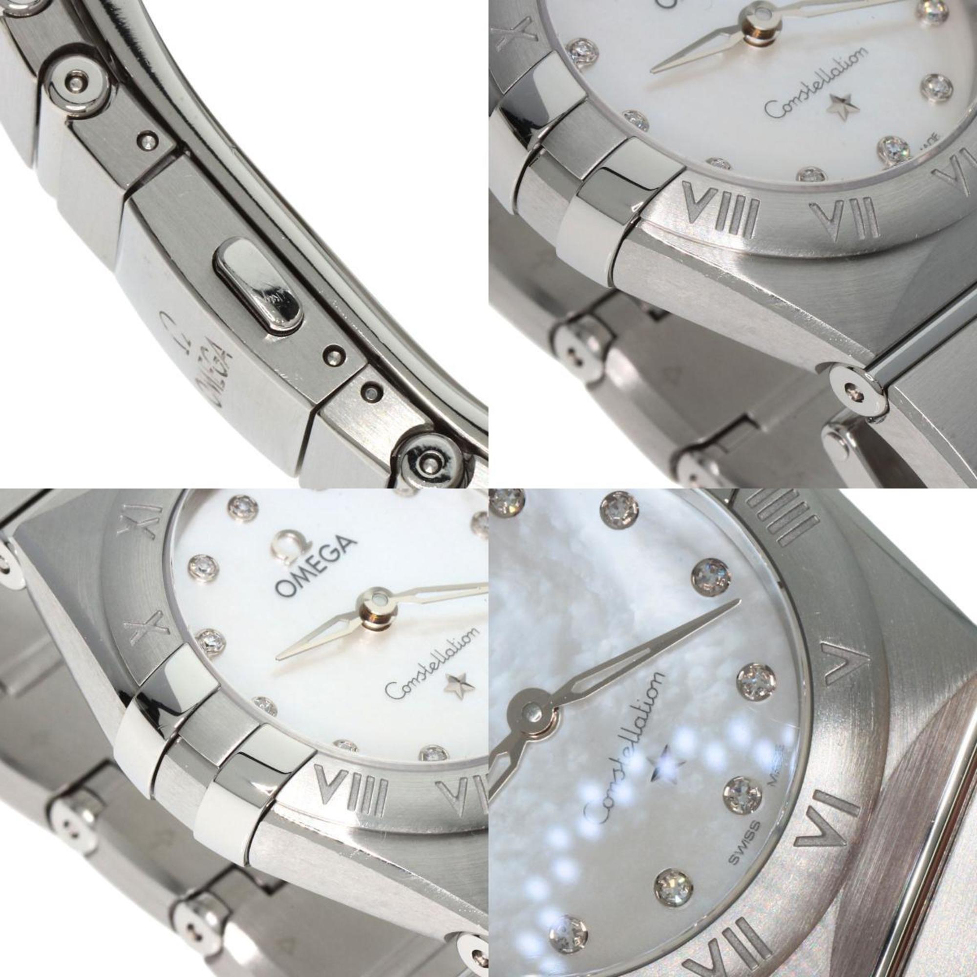 OMEGA 131.10.25.60.55.001 Constellation Manhattan 12P Diamond Watch Stainless Steel SS Ladies