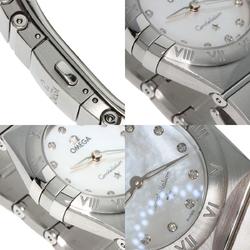 OMEGA 131.10.25.60.55.001 Constellation Manhattan 12P Diamond Watch Stainless Steel SS Ladies