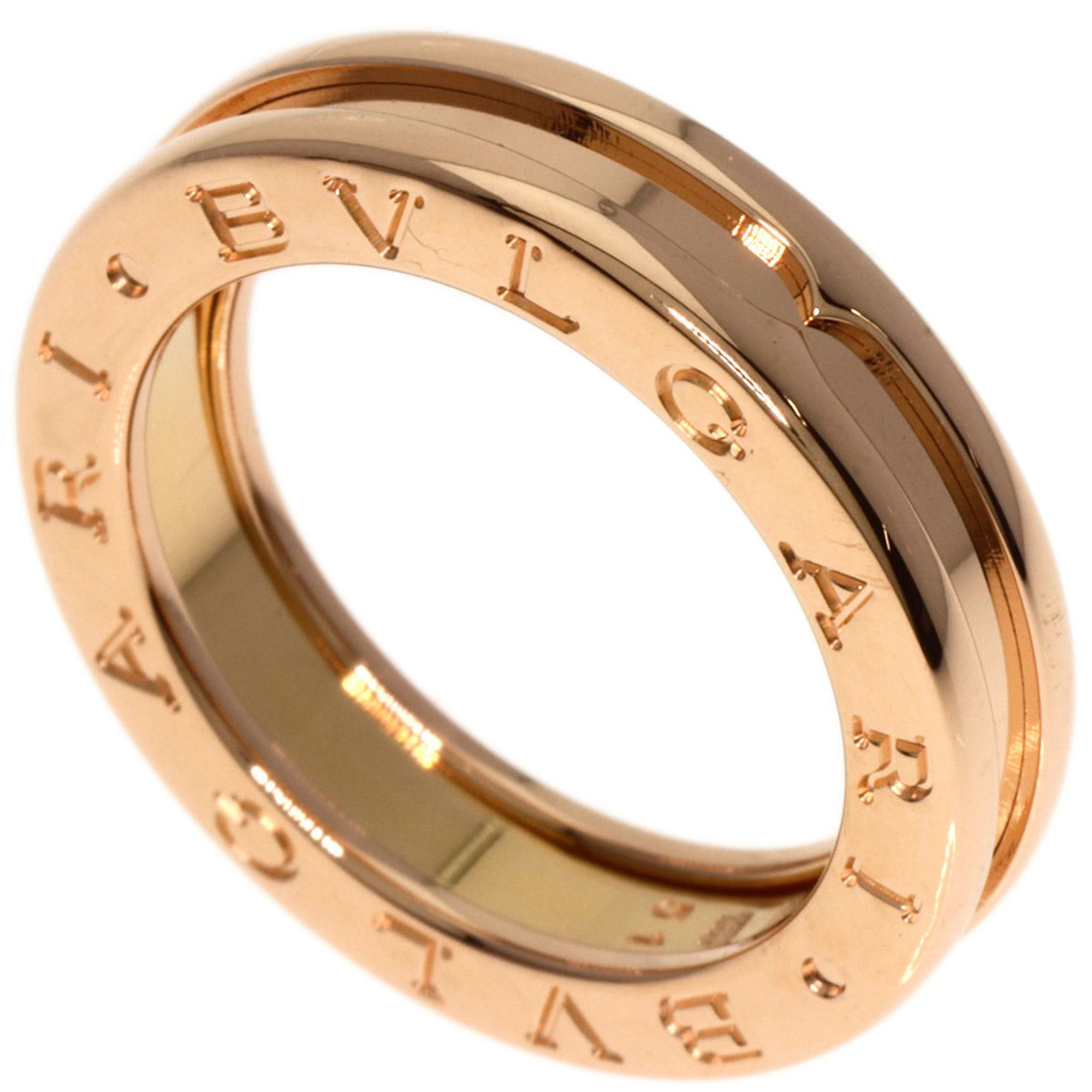 BVLGARI B-zero1 XS 1 Band #51 Ring, K18 Pink Gold, Women's