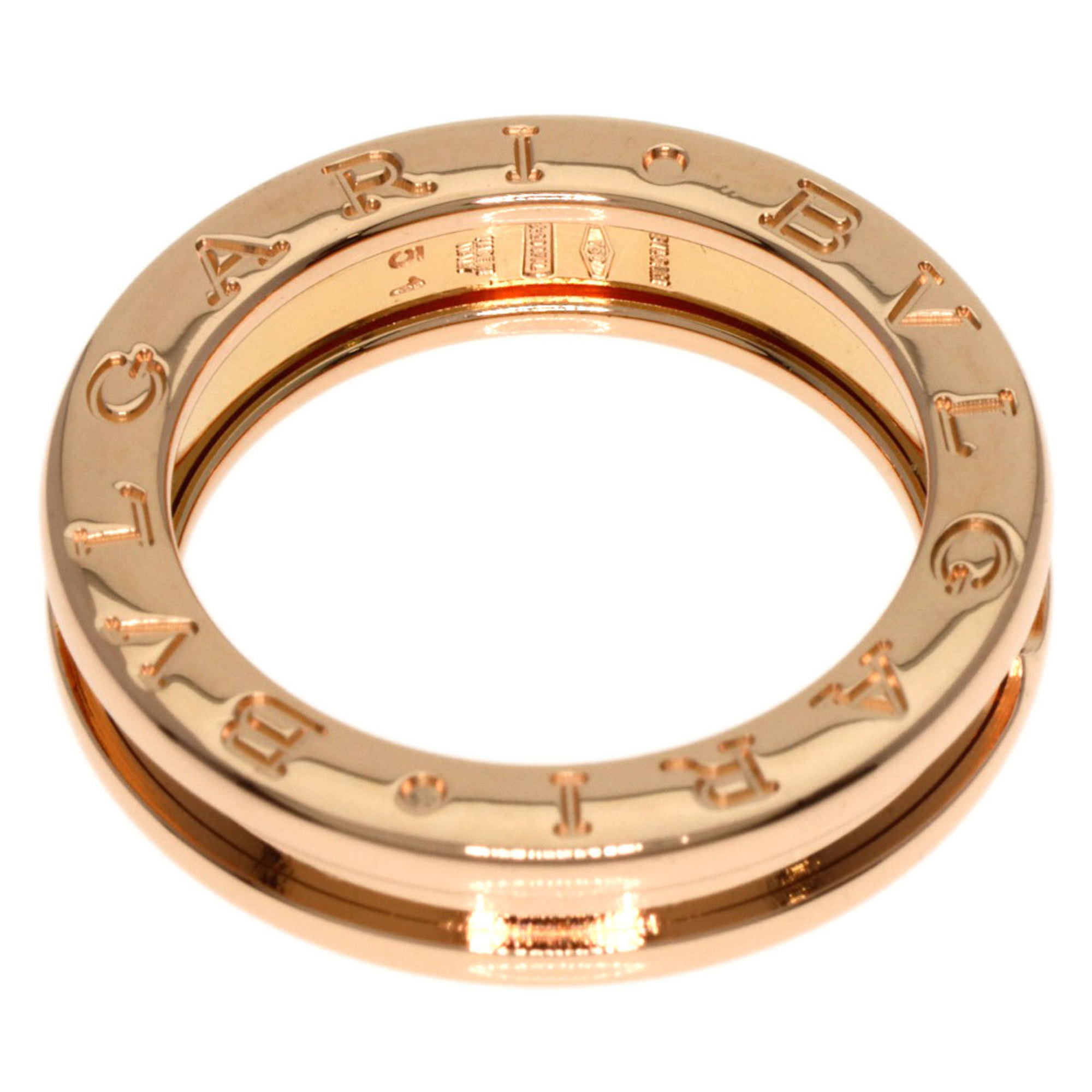 BVLGARI B-zero1 XS 1 Band #51 Ring, K18 Pink Gold, Women's