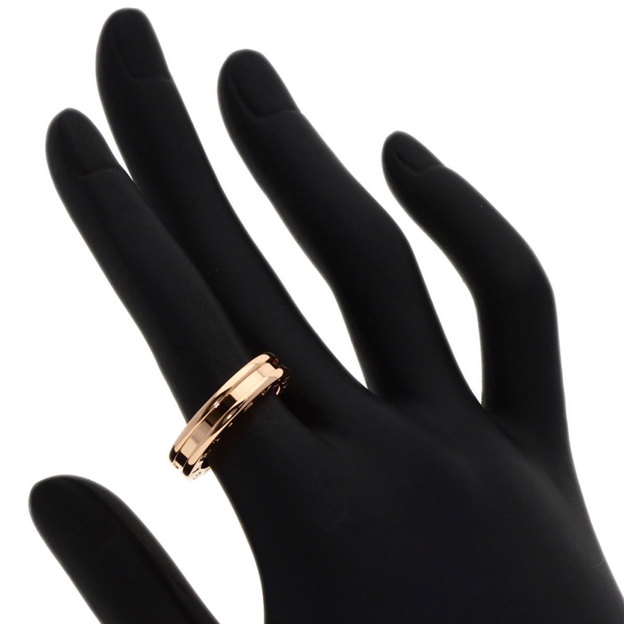 BVLGARI B-zero1 XS 1 Band #51 Ring, K18 Pink Gold, Women's