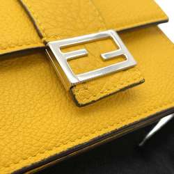 FENDI Shoulder Wallet Flat Bucket Leather 7M0311 Business Card Holder/Card Case