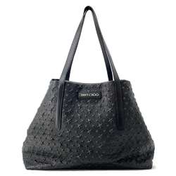 Jimmy Choo Tote Bag Sophia Star Embossed Leather JIMMY CHOO Black