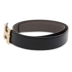 Hermes Belt Constance Reversible H Black Etain Box Calf Togo Z Stamp Size 80