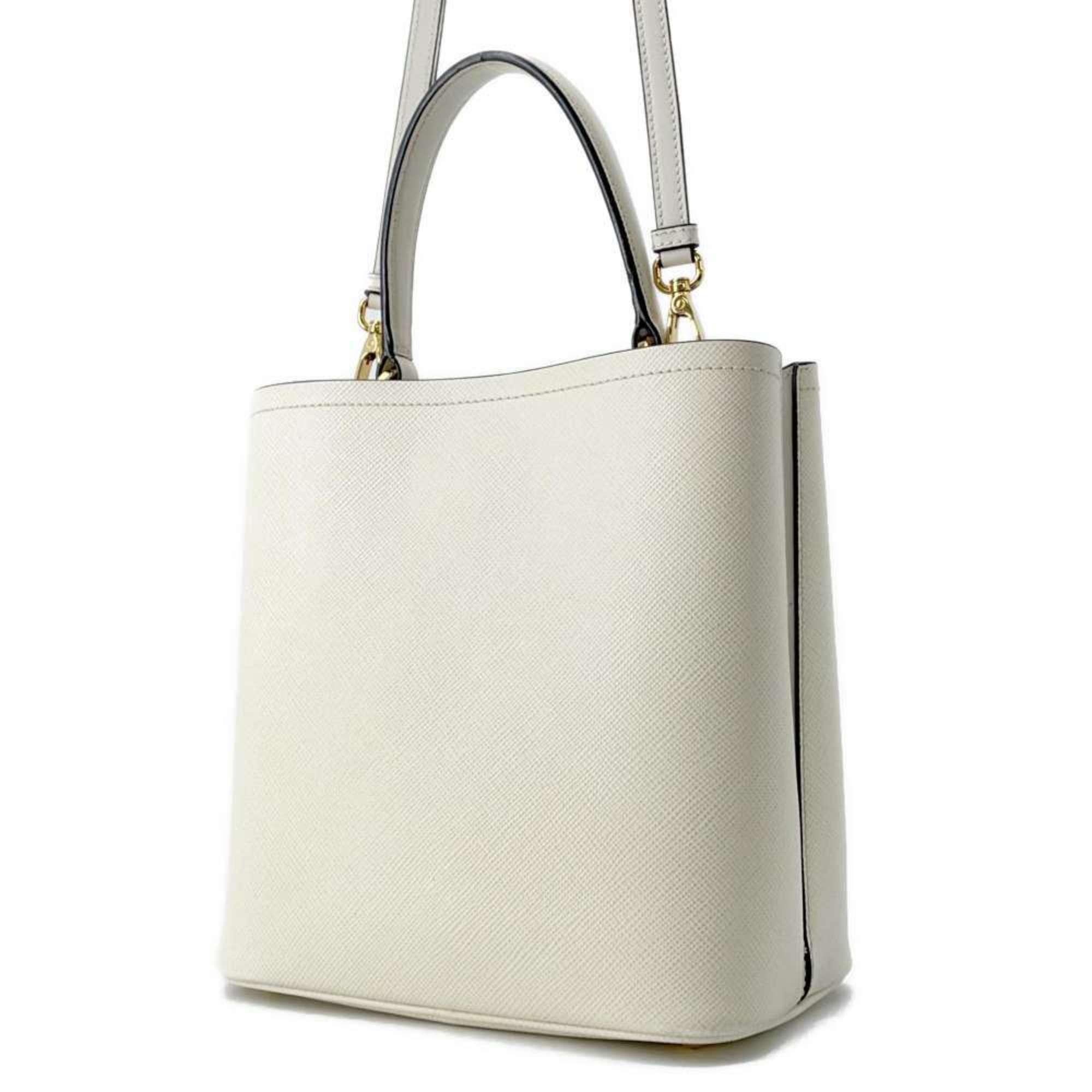 Prada handbag Panier Saffiano leather 1BA212 PRADA bag 2way shoulder white