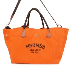 Hermes Tote Bag Foultou Cavalier Canvas HERMES 2way Shoulder