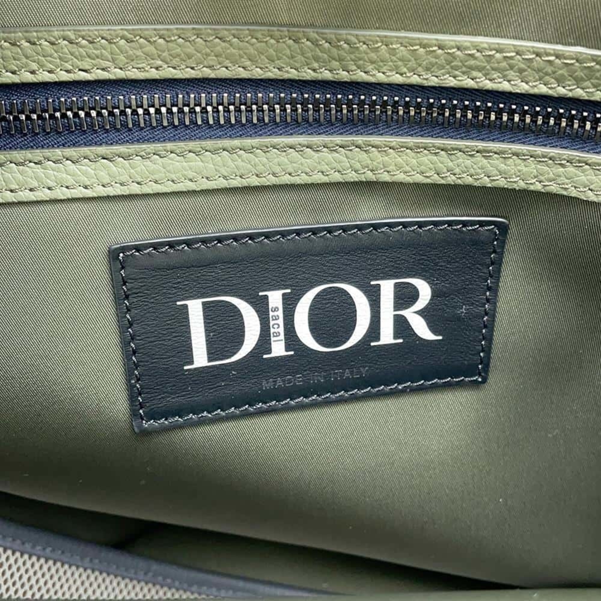 Christian Dior Bag Sacai Collaboration Saddle Nylon Leather 1ADSH198USF 2way Handbag