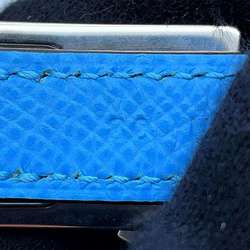 Hermes Belt Lucky 15 Padlock Reversible Size 80 Blue Brume Celeste Swift Epson U Engraved