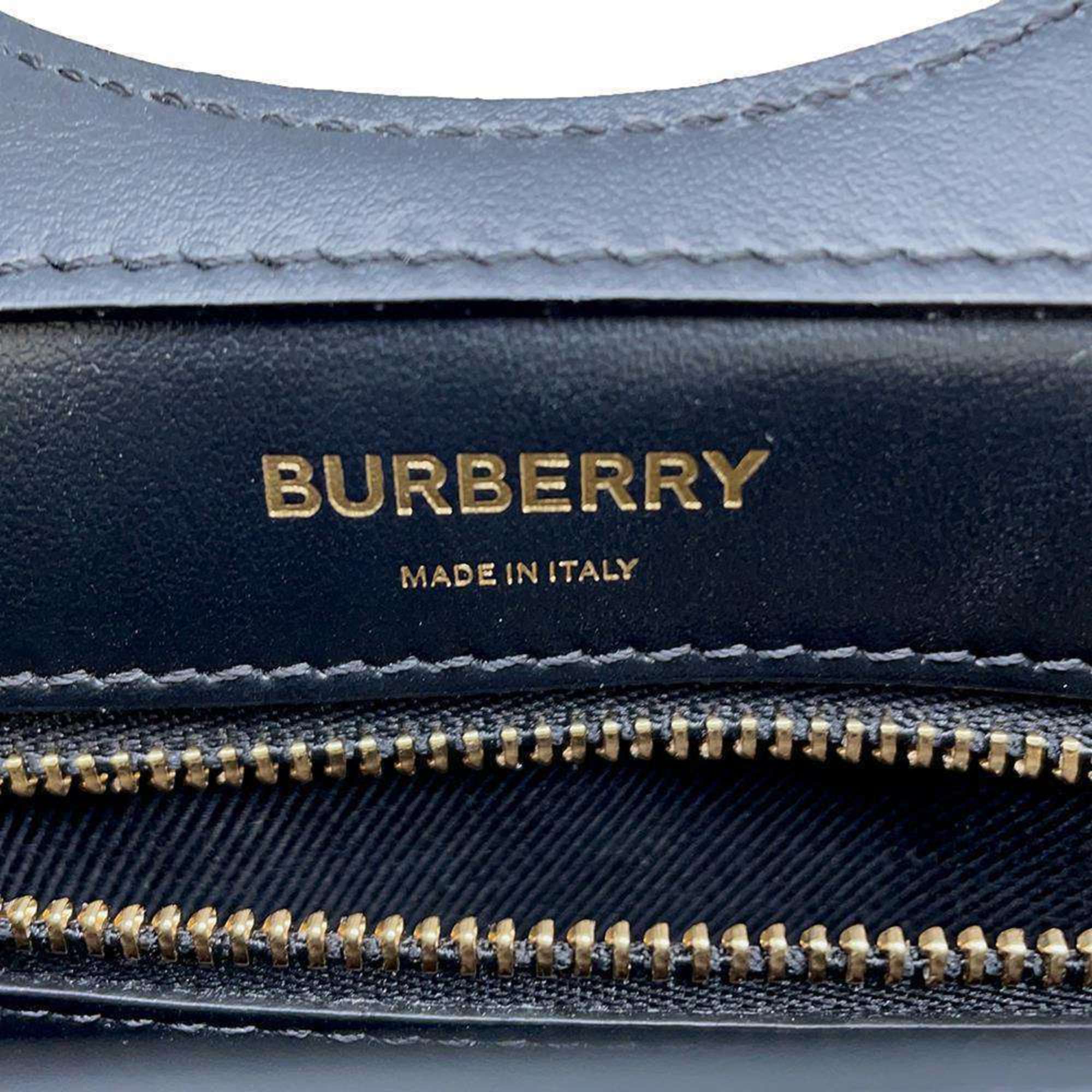 Burberry handbag pocket bag leather nylon 8035841 BURBERRY 2way shoulder black