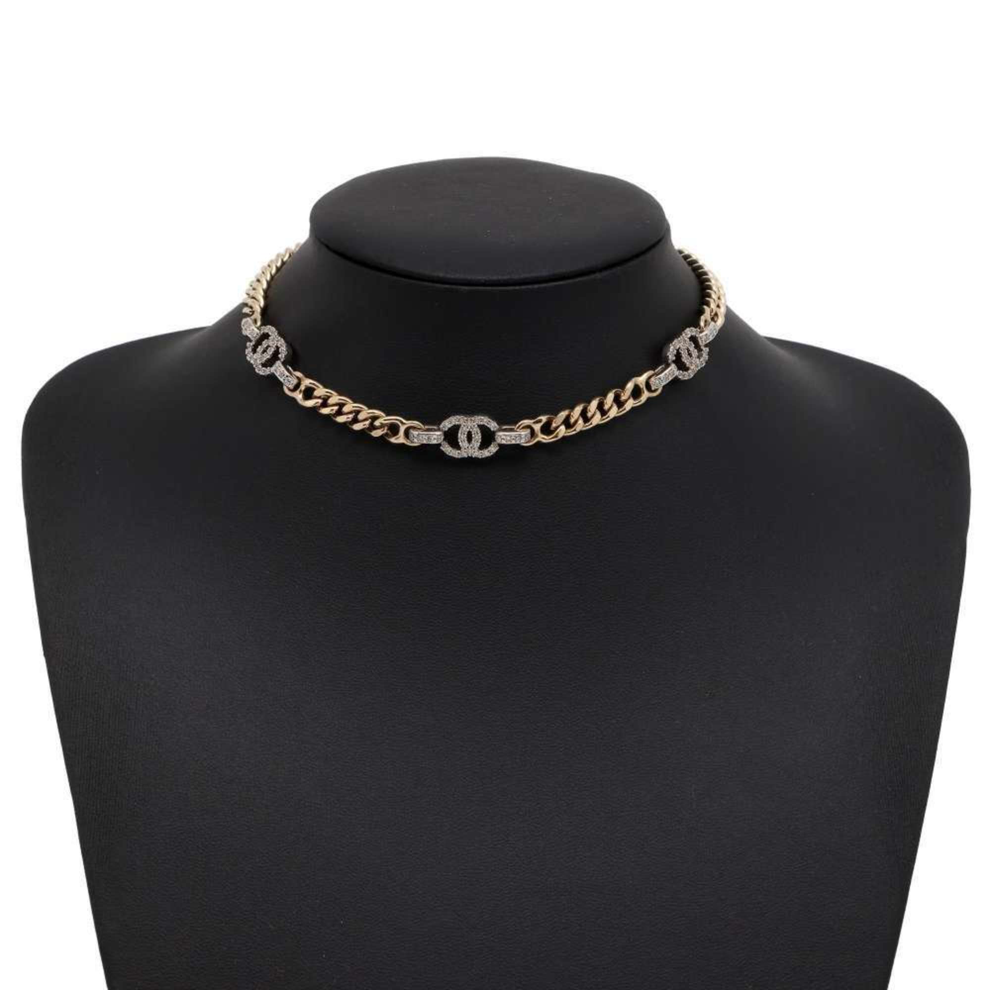 Chanel Choker Coco Mark CC Rhinestone B22 S CHANEL