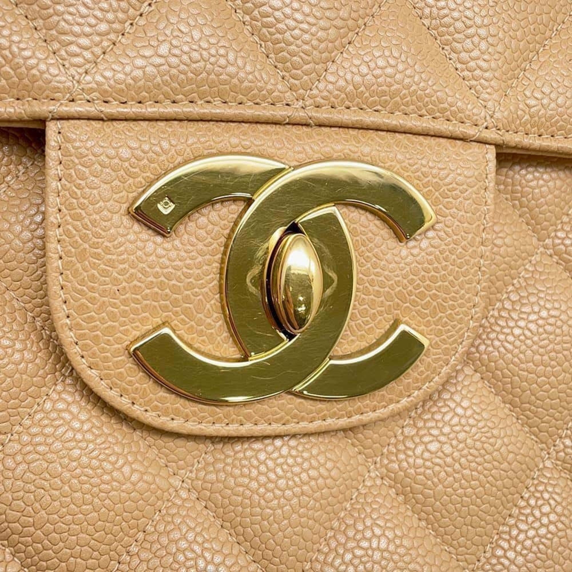 Chanel Chain Shoulder Bag Matelasse 30 Coco Mark Caviar Skin A04412 CHANEL Dekamato