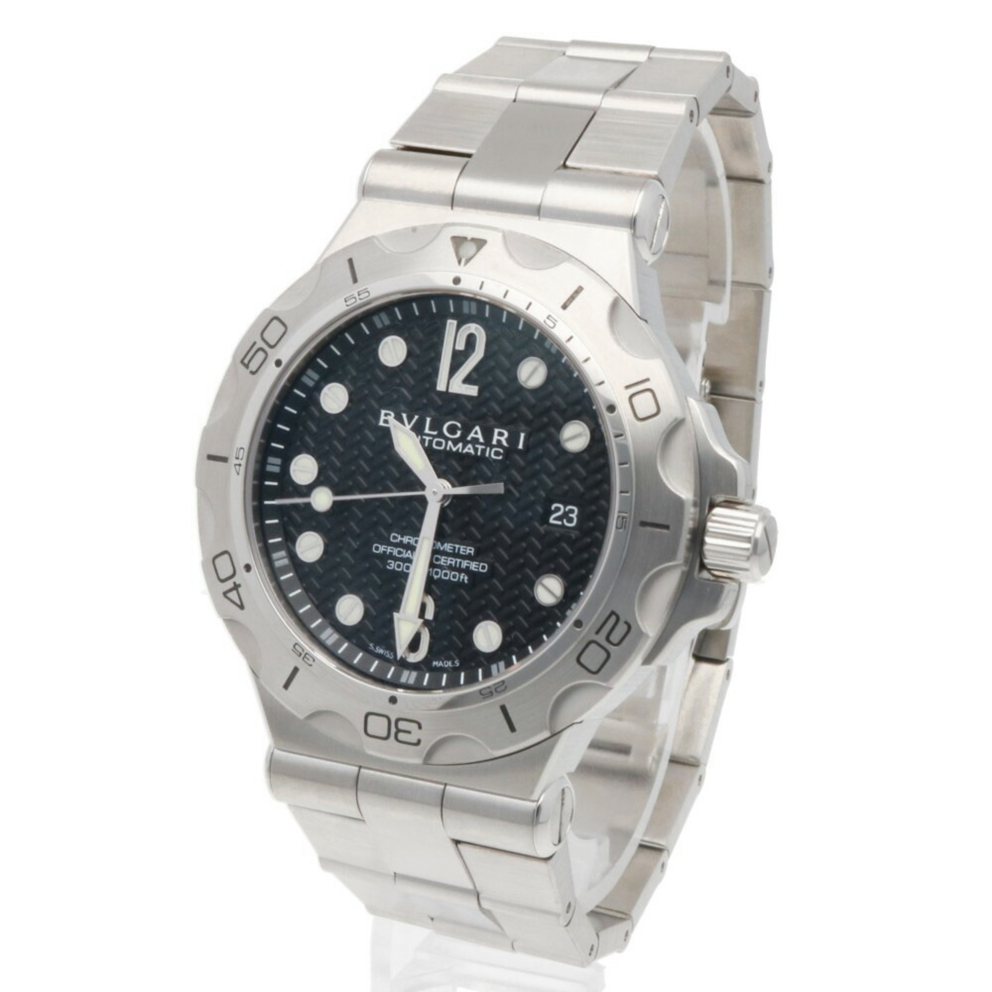 Bvlgari Diagono Scuba Watch Stainless Steel DP42SDS Automatic Men's BVLGARI Manufacturer's Finish