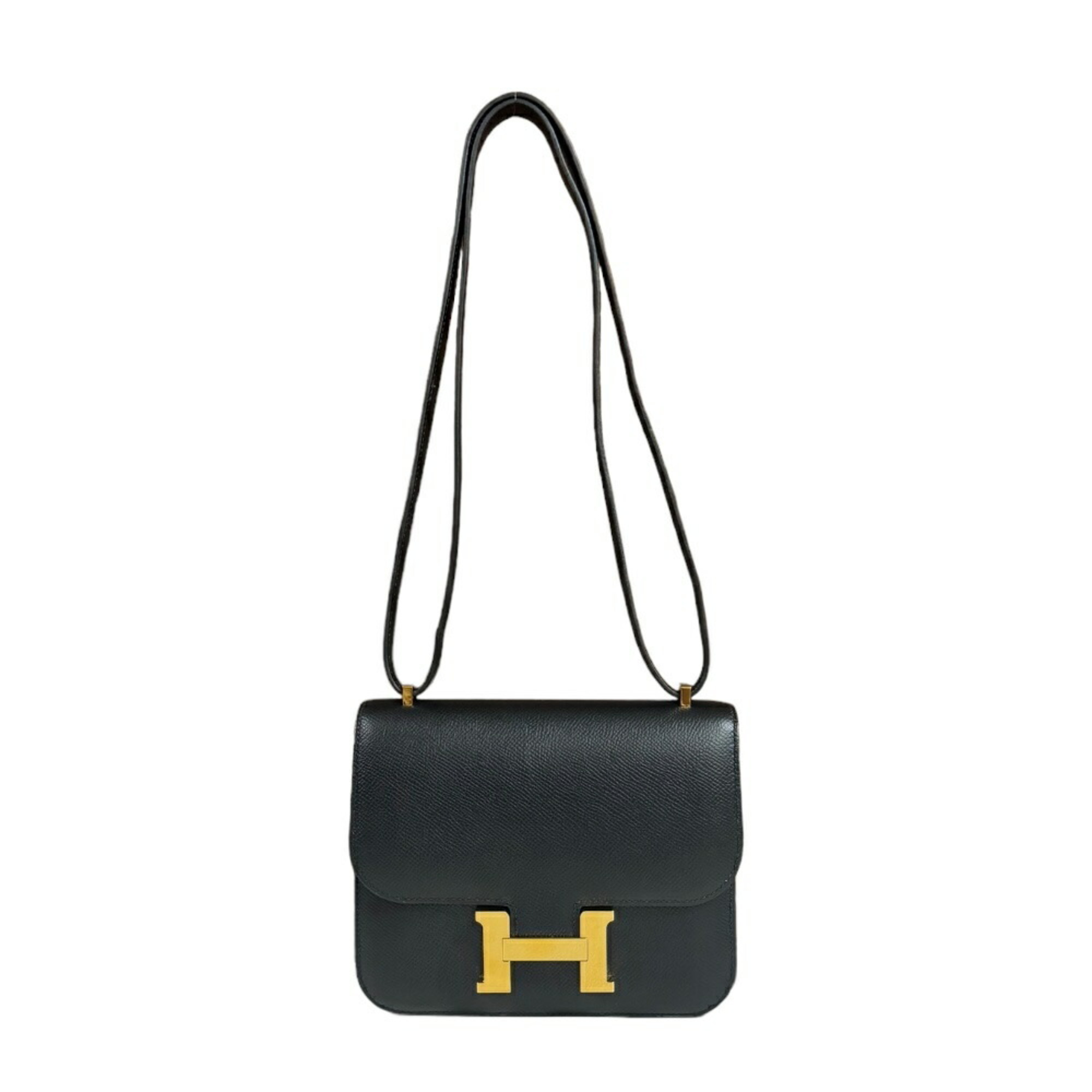 Hermes 18 Constance III Shoulder Bag Epsom Black Women's HERMES