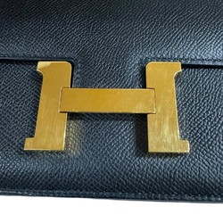 Hermes 18 Constance III Shoulder Bag Epsom Black Women's HERMES