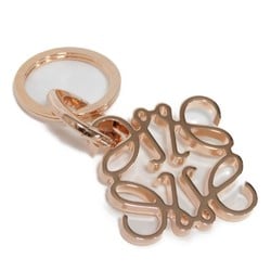 LOEWE Keychain Anagram Keyring Current GP Plated Metal Bag Charm Brass Pink Gold 111.29.203 9500 Men's Women's