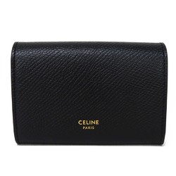 CELINE Card Case Holder Foil Stamp Gold Grain Calf New Black 10H563BEL.38NO Men's Women's