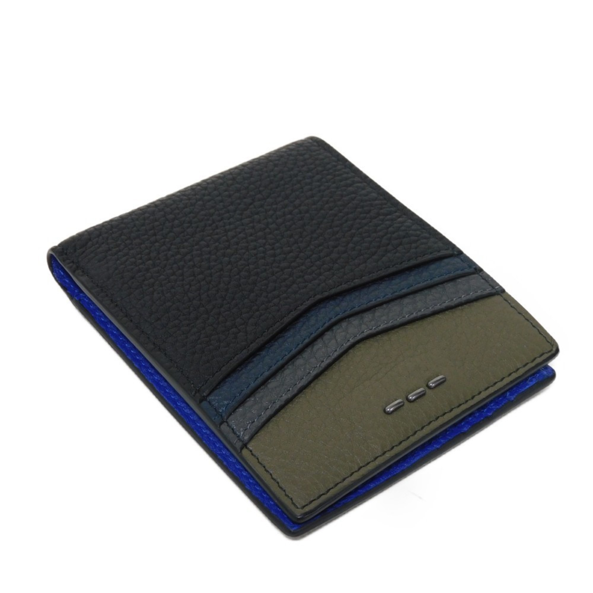 FENDI Bi-fold Wallet Selleria Billfold Card Case Cuoio Roma Multicolor 7M0169 SHY F07A9 Men's