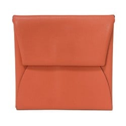 Hermes HERMES Coin Case Bastia Swift Pastel Orange Bicolor Purse Wallet Verso Veau C Stamp Men's Women's