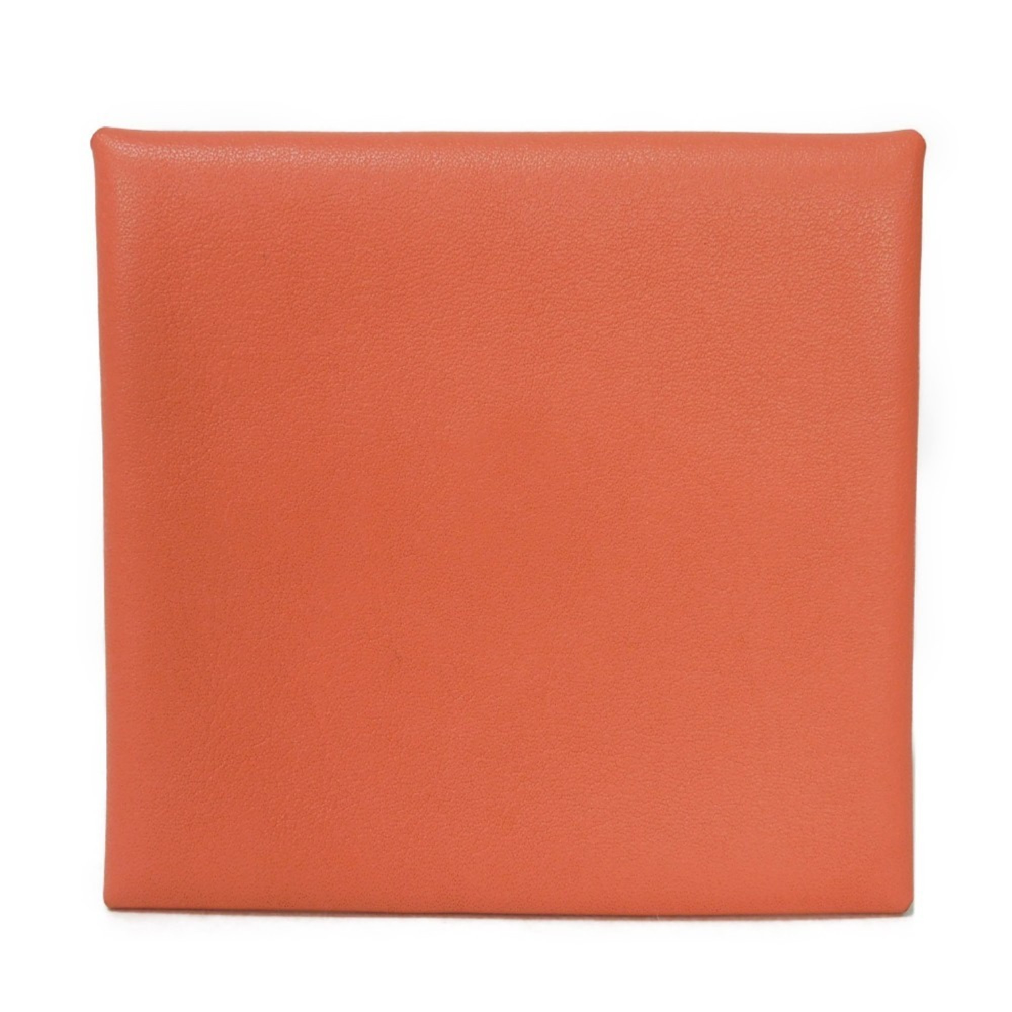 Hermes HERMES Coin Case Bastia Swift Pastel Orange Bicolor Purse Wallet Verso Veau C Stamp Men's Women's