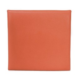 Hermes HERMES Coin Case Bastia Swift Pastel Orange Bicolor Purse Wallet Verso Veau C Stamp Men's Women's